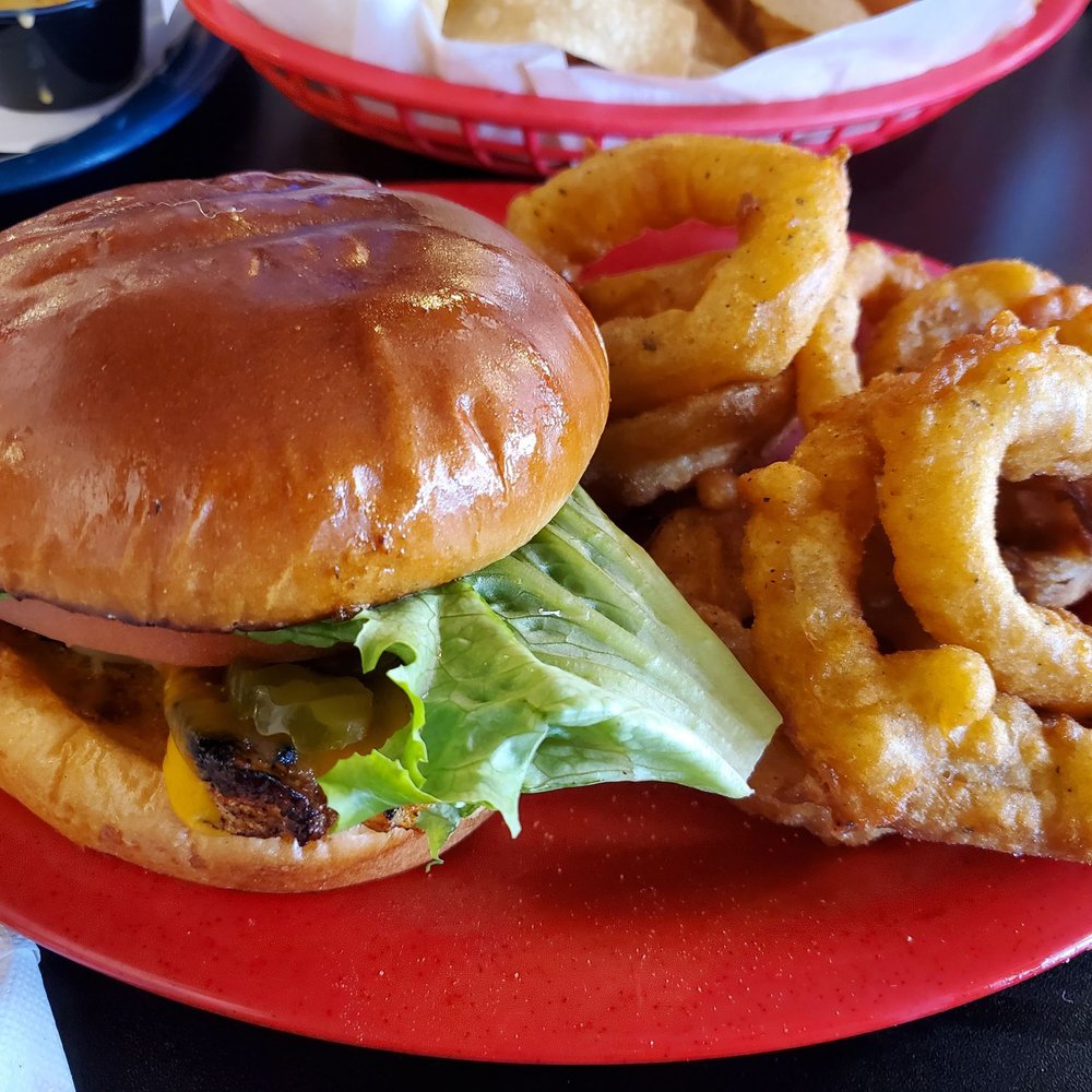 Texas Borders Bar & Grill - Grilled blackened chicken and rings - American Near Me - Katy, Texas Texas Borders Bar & Grill - Grilled blackened chicken and rings - American Near Me - Katy, Texas
