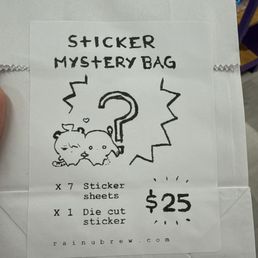 Mystery bag from artist alley at Animon by rainubrew Mystery bag from artist alley at Animon by rainubrew