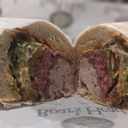 New York Italian Deli - Archie Bunker - corned beef, pastrami and  turkey, hold the tomatoes and added in banana and hot peppers