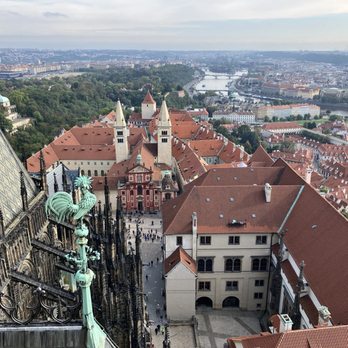 Pražský hrad - View of the east section of the castle from St. Vitus Cathedral clock tower - Landmarks & Historical Buildings Near Me - Prague, Puerto Rico