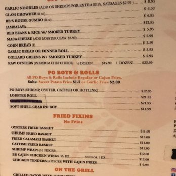 Backyard Bayou - Menu - 3/7/20 - Cajun/Creole Near Me - Union City, California