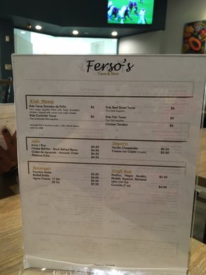 Menu photo 6 Ferso’s Richmond, TX