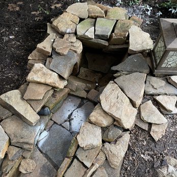 Deck Helmet - Somehow paint got through the very thin tarp and onto the stones of our water feature. - Decks & Railing Near Me Deck Helmet - Somehow paint got through the very thin tarp and onto the stones of our water feature. - Decks & Railing Near Me