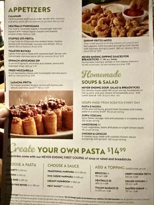 Menu photo 5 Olive Garden Italian Restaurant Menifee, CA