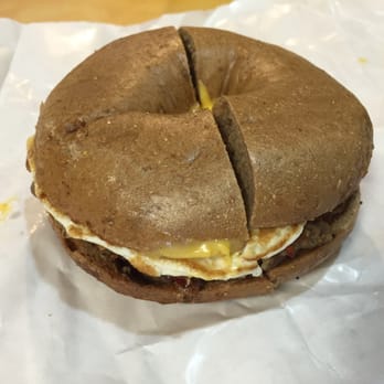 The Bagel Baker - Italian sausage & egg on wheat bagel - Bagels Near Me - Virginia Beach, Virginia The Bagel Baker - Italian sausage & egg on wheat bagel - Bagels Near Me - Virginia Beach, Virginia