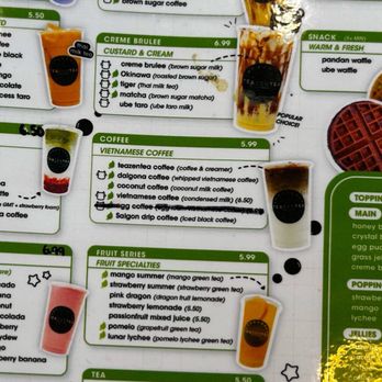 Teazentea - Antioch - Menu 12/2024 - Bubble Tea Near Me - Antioch, California