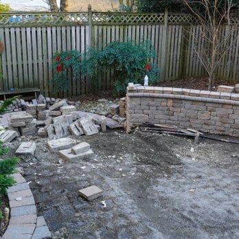 Cassella Design & Build - After a thorough power-wash, Cassella Landscaping dismantled the patio and re-graded it. - Landscaping Near Me - Springfield, Virginia Cassella Design & Build - After a thorough power-wash, Cassella Landscaping dismantled the patio and re-graded it. - Landscaping Near Me - Springfield, Virginia