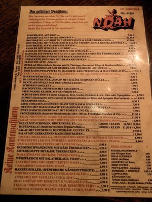 Menu photo 2 Altstadtkneipe Noah Erfurt, TH