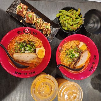 Kai Ramen - Arcadia - Spicy Tuna and crispy rice, classic spicy tongkatsu ramen , garlic edamame, and Thai iced tea - Ramen Near Me - Arcadia, California Kai Ramen - Arcadia - Spicy Tuna and crispy rice, classic spicy tongkatsu ramen , garlic edamame, and Thai iced tea - Ramen Near Me - Arcadia, California