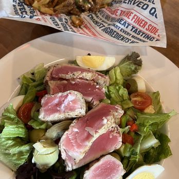 Becks Prime - Ahi Tuna Salad and Parmesan Truffle Fries - Hot Dogs Near Me - Houston, Texas