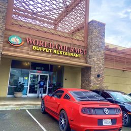 Exterior outside entrance of World Gourmet Buffet - Front Entrance - Fremont, California Exterior outside entrance of World Gourmet Buffet - Front Entrance - Fremont, California