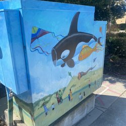 Kite Flying - Front side of mural.