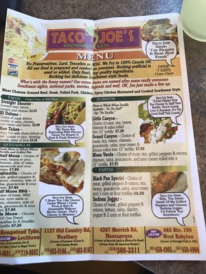 Menu photo 1 Taco Joe's West Babylon, NY Menu photo 1 Taco Joe's West Babylon, NY