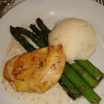 Lindley-Scott House - Chicken with mashed potatoes and asparagus.  The cream sauce was an afterthought - Venues & Event Spaces Near Me - Azusa, California