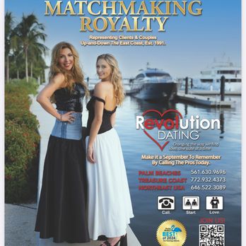 Revolution Dating - September 2024 Campaign
#MatchmakingRoyalty - Matchmakers Near Me - Palm Beach Gardens, Florida Revolution Dating - September 2024 Campaign
#MatchmakingRoyalty - Matchmakers Near Me - Palm Beach Gardens, Florida