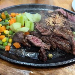 Asian Taste 86 - Steak Jawa & Rice ($24): Grilled Ribeye w.mixed veg & spicy sweet soy.