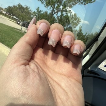 Legacy Nails & Spa - Acrylic French tip Cat eye nails - Nail Salons Near Me - Plano, Texas