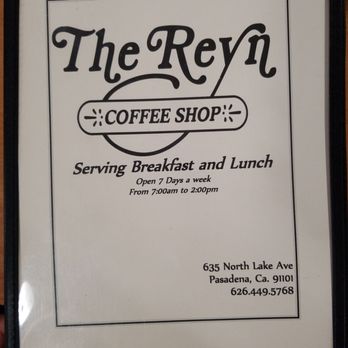 The Reyn - The menu - American Near Me - Pasadena, California