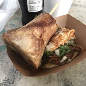 Photo of Tuetano Taqueria - San Diego, CA, United States. Quesabirria with a side of bone marrow
