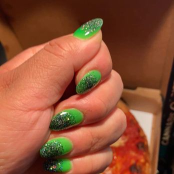 Legend Nails - Me admiring my nails before pizza! Took a pic and sent it then picked up a slice! - Nail Salons Near Me - Phoenix, Arizona