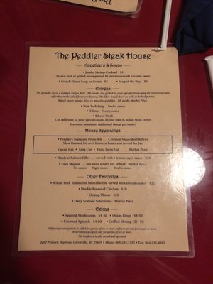 Menu photo 5 The Peddler Steak House Greenville, SC Menu photo 5 The Peddler Steak House Greenville, SC