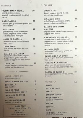 Menu photo 4 Maderos Cocina Mexicana Redondo Beach, CA