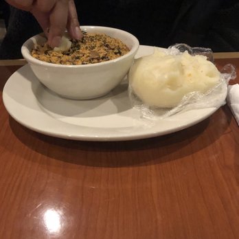 Suyajoint - Egusi with chicken as added protein. Pounded Yam Fufu - African Near Me - Roxbury Crossing, Massachusetts Suyajoint - Egusi with chicken as added protein. Pounded Yam Fufu - African Near Me - Roxbury Crossing, Massachusetts
