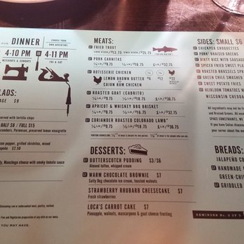 Work & Class - 8/7/19 Menu - New American Near Me - Denver, Colorado