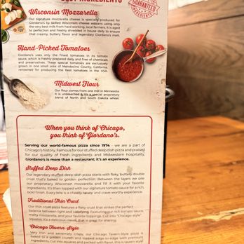 Giordano's - The menu - Pizza Near Me - Chicago, Illinois