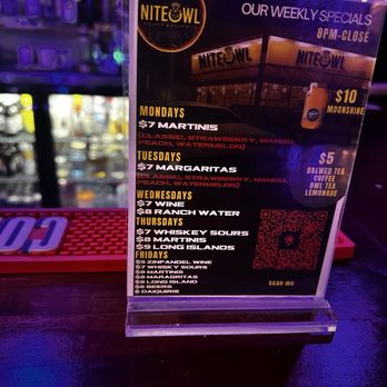 NiteOwl Kitchen & Cocktails - Specials - Cocktail Bars Near Me - Avondale Estates, Georgia NiteOwl Kitchen & Cocktails - Specials - Cocktail Bars Near Me - Avondale Estates, Georgia