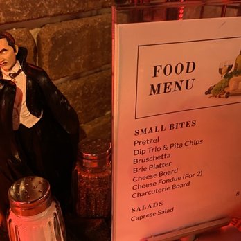 Dracula's Legacy Wine Bar - Love the salt n pepper shakers - Wine Bars Near Me - St. Petersburg, Florida