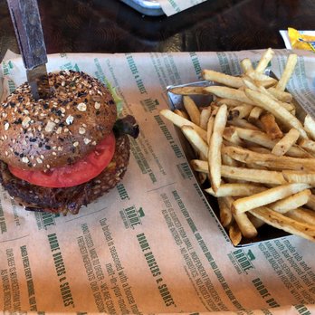 Brome Modern Eatery - VeganMami burger with Fries. - Burgers Near Me - Dearborn, Michigan