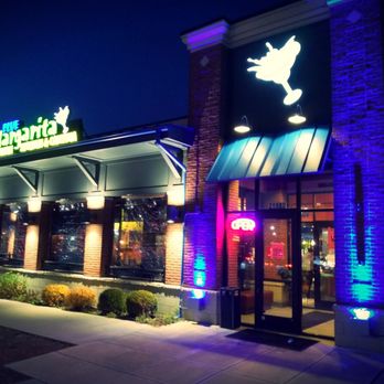 Blue Margarita - outside of a restaurant at night - Mexican Near Me - Woodhaven, Michigan