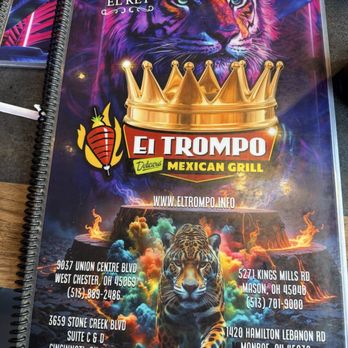 El Trompo Mexican Grill Monroe - Menu is huge - Mexican Near Me - Middletown, Ohio