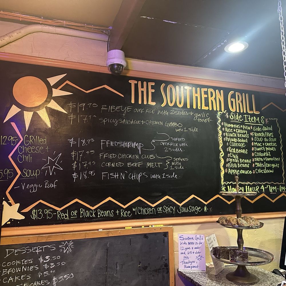 Specials and sides menu