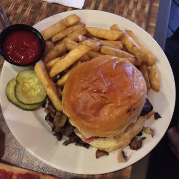 Joey B - mushroom burger .. hubby loved it - New American Near Me - Palmerton, Pennsylvania