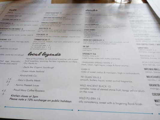 Menu photo 3 Proud Mary Collingwood, VIC Menu photo 3 Proud Mary Collingwood, VIC