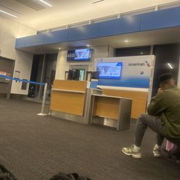 AA terminal 4.. only had to go up and down and thru a vast windowless tunnel system like a prisoner to get here.