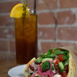 Beet And Basil - Beet Ball Falafel Wrap