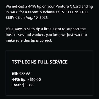 Leon's Full Service - Added tip that I never wrote. FRAUD - Gastropubs Near Me - Decatur, Georgia Leon's Full Service - Added tip that I never wrote. FRAUD - Gastropubs Near Me - Decatur, Georgia
