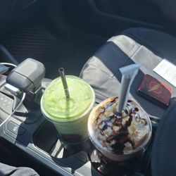 A Delicious creation of Sprite, Peach, & Blue Raspberry made into a ridiculously tasty smoothie & my Favorite, the Starry Night!