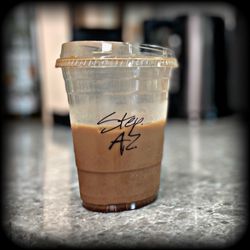 Component Coffee - Fresno - Iced Oatmilk Aztec Mocha. Dark. Strong coffee. Enjoyful. Making up words for the sheer fun of this flavorful experience.