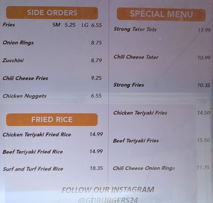Menu photo 7 G&D Burgers  La Puente, CA