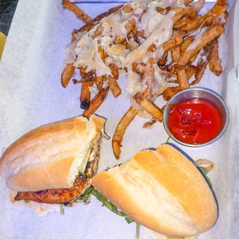 Turn Restaurant - Grilled Salmon Sandwich with Truffle asiago fries - Breakfast & Brunch Near Me - St. Louis, Missouri