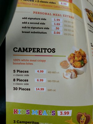 Menu photo 4 Pollo Campero Charlotte, NC