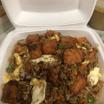 Tasty Thai - 36. Garlic Salmon Fried Rice - Thai Near Me - Modesto, California