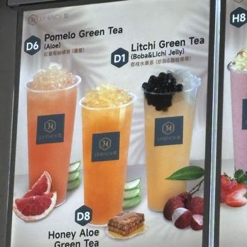 Junenov Tea - The menu behind the counter. - Bubble Tea Near Me - Pleasanton, California