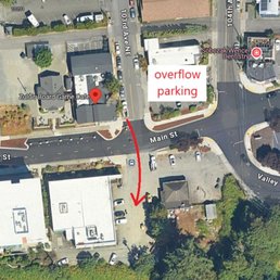 Overflow parking right across Main St.
