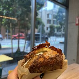 Jalapeño bagel with cream cheese Jalapeño bagel with cream cheese