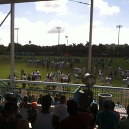 Close to the field and the players!